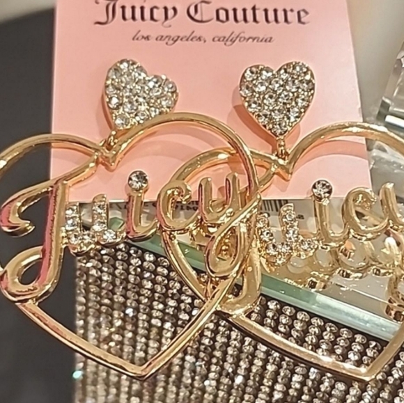 Juicy Couture Heart Signature Earrings - Picture 5 of 5
